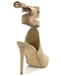 Evelyn Suede Ankle Tie Sandals