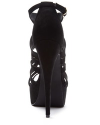 Forever 21 Strappy Faux Suede Stilettos