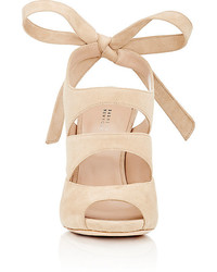 Barneys New York Suede Ankle Tie Sandals
