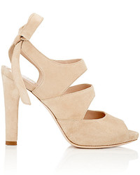 Barneys New York Suede Ankle Tie Sandals