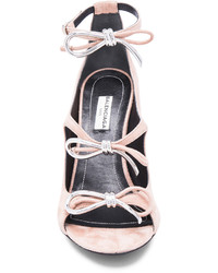 Balenciaga Suede Bow Sandals In Sienne Beige