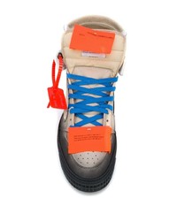 Off-White Faded Effect High Top Sneakers