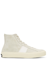 Tom Ford Taupe Cambridge High Top Sneakers