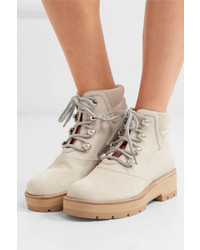 3.1 Phillip Lim Dylan Suede And Cotton Twill Ankle Boots