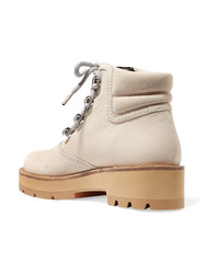3.1 Phillip Lim Dylan Suede And Cotton Twill Ankle Boots