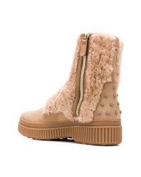 Tod's Shearling Ankle Boots