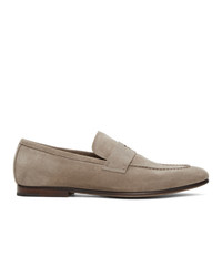 Dunhill Beige Suede Soft Chiltern Loafers