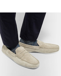 Tod's City Gommino Suede Penny Loafers