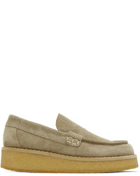 Maison Margiela Green Suede Loafers