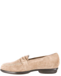 Robert Clergerie Suede Round Toe Loafers