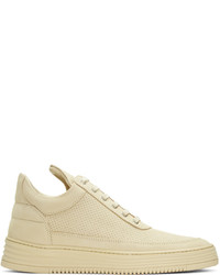 Filling Pieces Beige Perforated Tone Sneakers