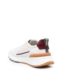 Brunello Cucinelli Colour Block Panelled Leather Sneakers