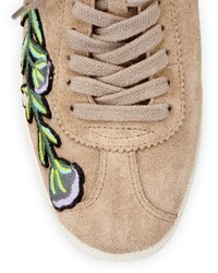 Ash Gull Embroidered Suede Low Top Sneaker Coco