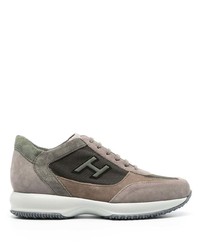 Hogan Interactive Suede Lace Up Sneakers