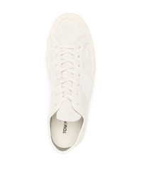 Tom Ford Leather Trim Suede Sneakers