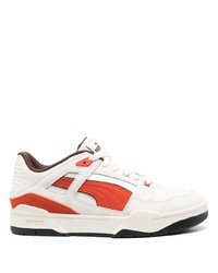 Puma Panelled Design Leather Sneakers