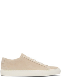 Common Projects Pink Suede Achilles Low Sneakers