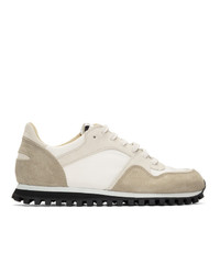 Spalwart White And Grey Marathon Trail Low Wb Sneakers