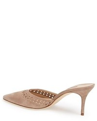 Manolo Blahnik Perforated Pointy Toe Mule