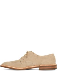 Brooks Brothers Suede Contrast Stitch Oxfords