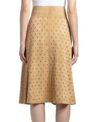 Lanvin Studded Suede Skirt