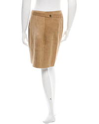 Chanel Suede Wrap Skirt
