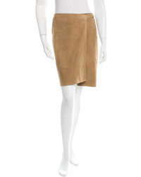 Chanel Suede Wrap Skirt