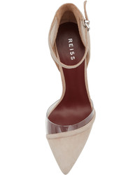 Reiss Gaia Suede And Vinyl Shoes