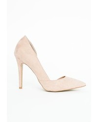 Missguided Caitlin Cut Out Court Shoes In Nude