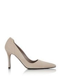 Ann Demeulemeester Suede Pointed Toe Pumps Nude