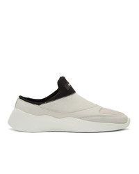 Essentials Beige And Black Laceless Backless Sneakers