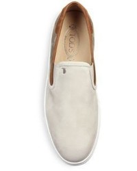 Tod's Mix Media Slip On Sneakers