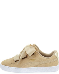 Puma Basket Heart Safari Suede Sneaker Tan