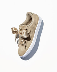 Puma Basket Heart Safari Suede Sneaker Tan