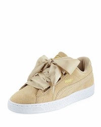 Puma Basket Heart Safari Suede Sneaker Tan