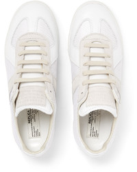 Maison Margiela Replica Leather Suede And Mesh Sneakers