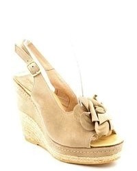 Andre Assous Micorbel Tan Suede Wedge Sandals Shoes