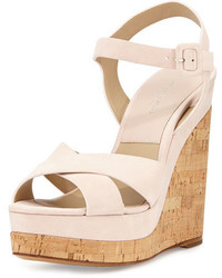 Michael Kors Michl Kors Collection Cate Suede Wedge Sandal Ballet
