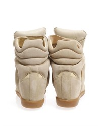Isabel Marant Bekett Suede And Leather Wedge Trainers