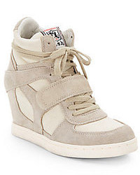 Ash Cool Suede Lace Up Wedge Sneakers