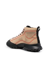 Camper Ankle Lace Up Panelled Boots
