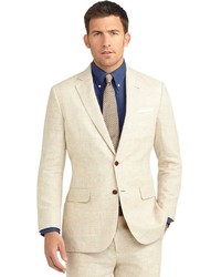 Brooks Brothers Madison Fit Plaid Linen Suit