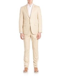 Isaia Solid Cotton Suit