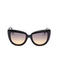 Max Mara 56mm Gradient Cat Eye Sunglasses In Sblksmkg At Nordstrom