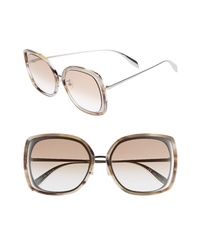 Alexander McQueen 57mm Square Sunglasses