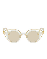 Kuboraum Gold And Transparent N10 Chp Sunglasses