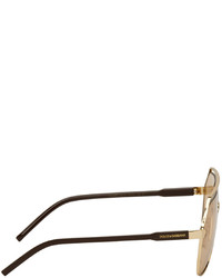 Dolce & Gabbana Gold Aviator Sunglasses