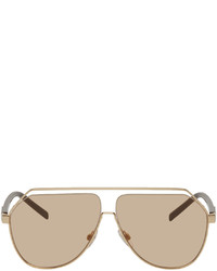 Dolce & Gabbana Gold Brown Less Is Chic Sunglasses