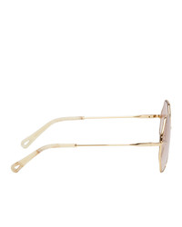 Chloé Gold Octagon Sunglasses