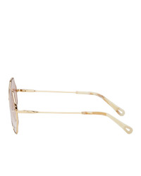Chloé Gold Octagon Sunglasses